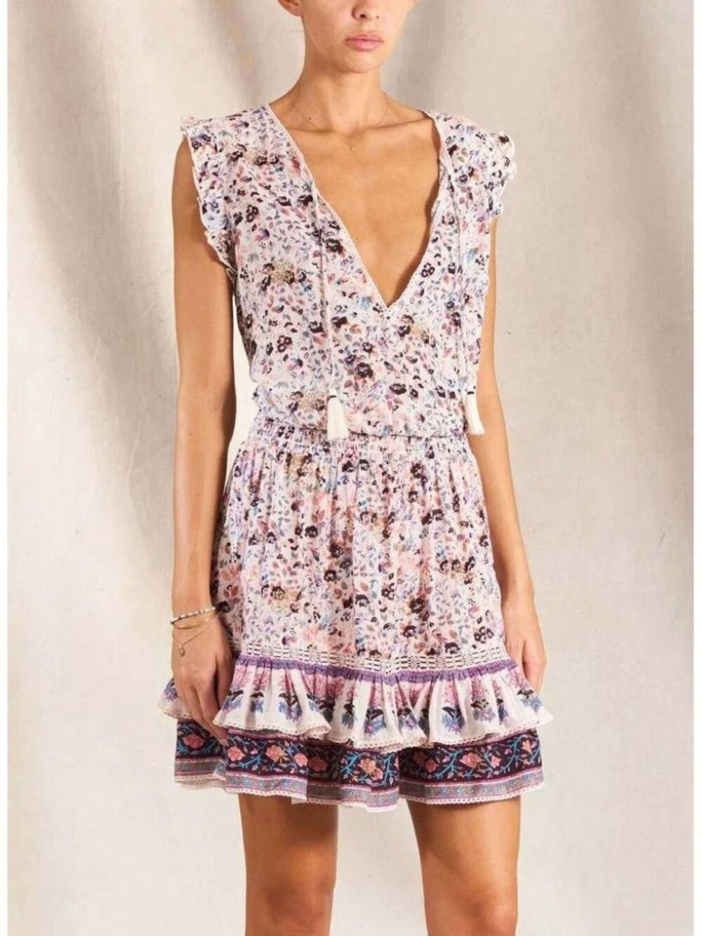 M.A.B.E Paisley Sleeveless Boho Midi Dress
